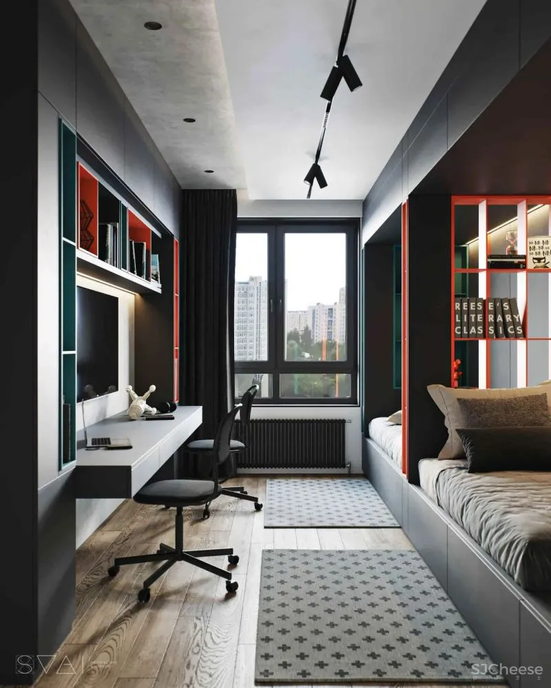 90㎡黑色沉稳，豪宅范儿十足