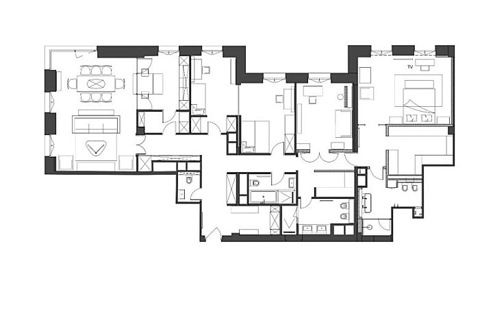 你要的巴黎的浪漫与莫斯科的优雅,这个208平的空间能装下吗?