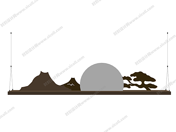 42个新中式禅意山水山形写意吊灯SU草图大师sketchup模型丨SKP格式丨1.43G