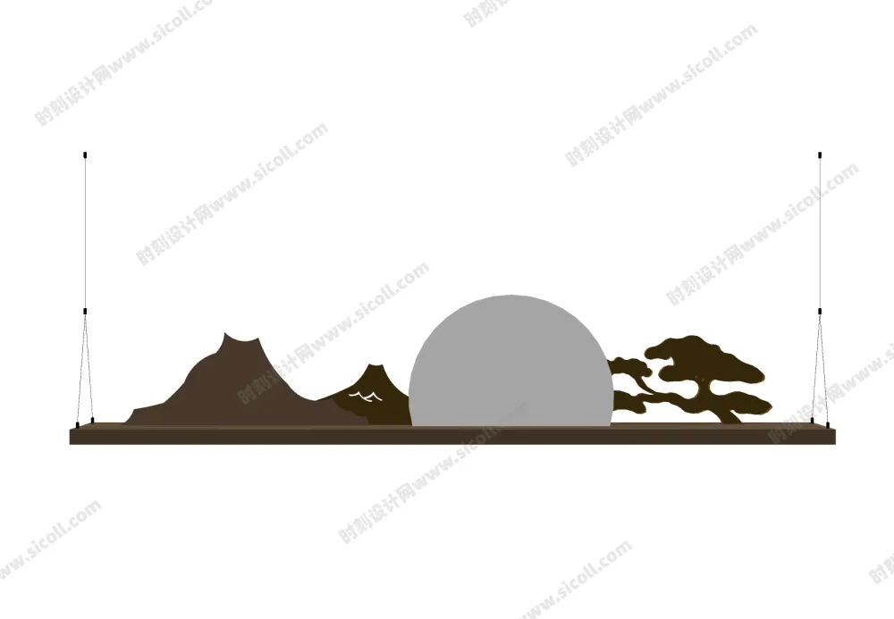 42个新中式禅意山水山形写意吊灯SU草图大师sketchup模型丨SKP格式丨1.43G