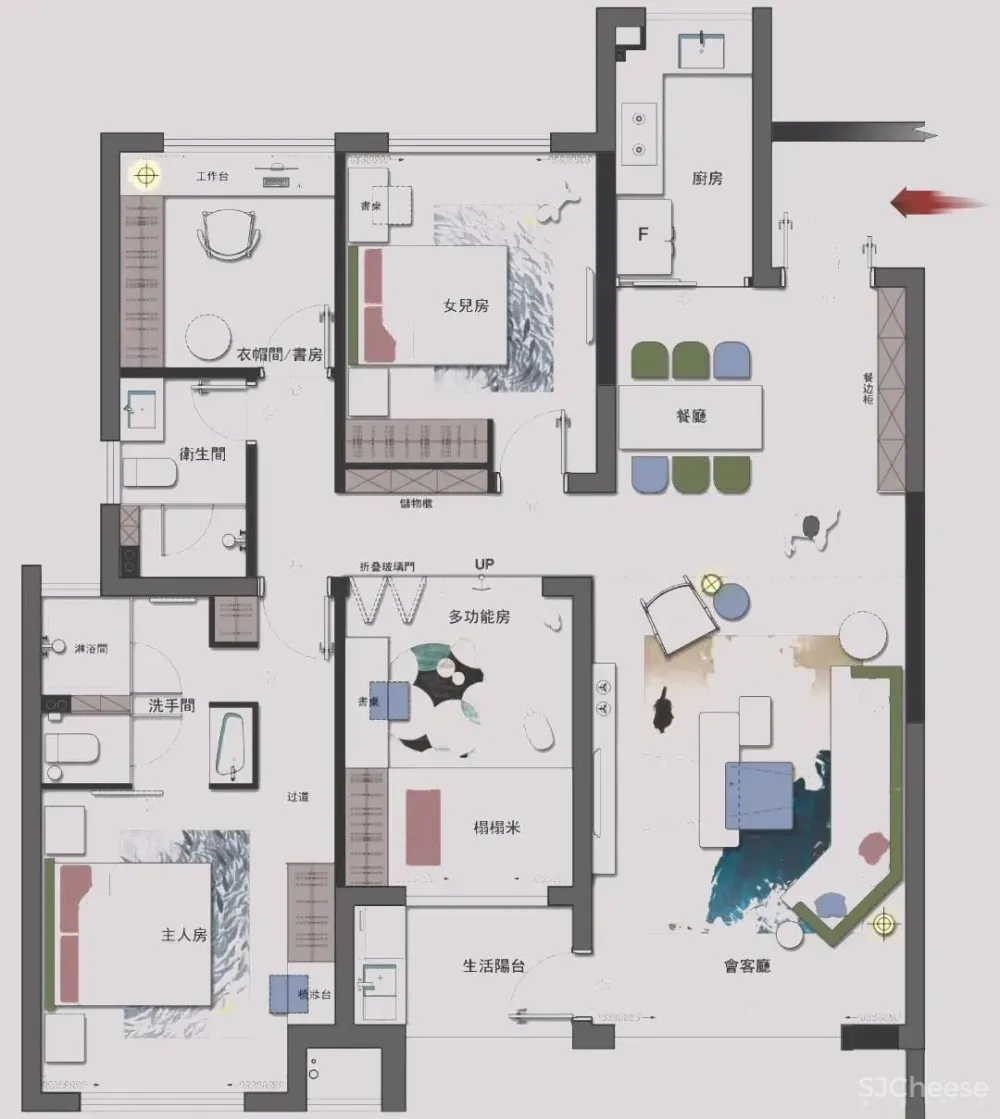 彩平彩立图壁纸布纹木纹大理石水纹金属皮革家具专用贴图+PS特效投影插件丨1.65G