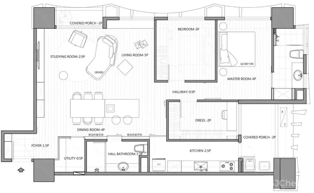 平面方案合集-家装公寓二居室平面方案布局图合集(790张)JPG丨 220M