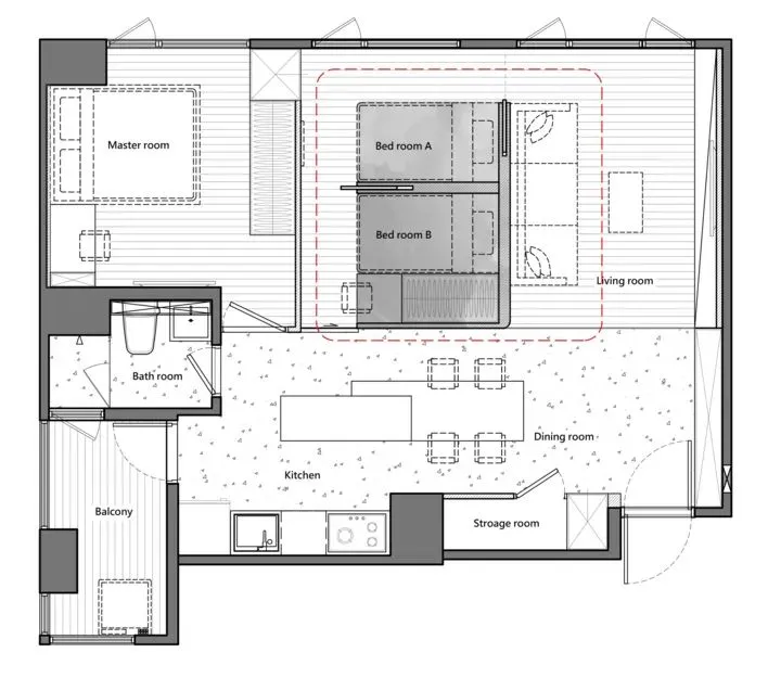 平面方案合集-家装公寓二居室平面方案布局图合集(790张)JPG丨 220M