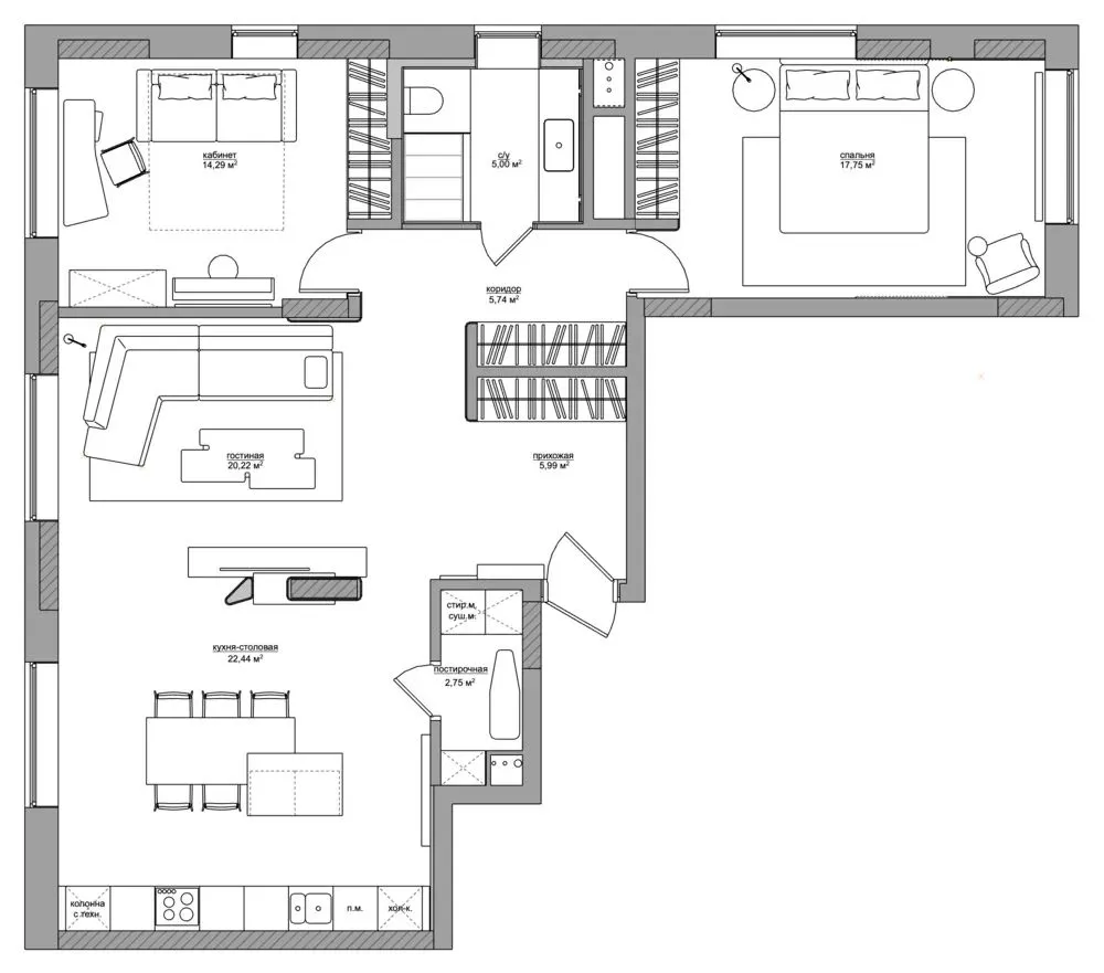平面方案合集-家装公寓二居室平面方案布局图合集(790张)JPG丨 220M