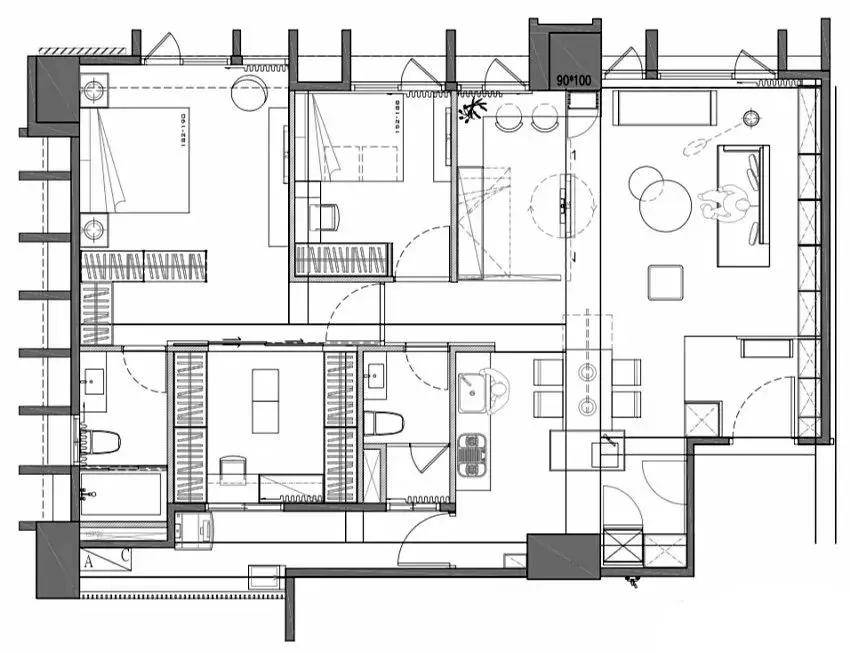平面方案合集-家装公寓二居室平面方案布局图合集(790张)JPG丨 220M
