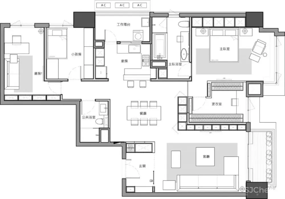 平面方案合集-家装公寓二居室平面方案布局图合集(790张)JPG丨 220M