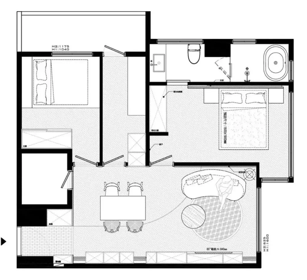 平面方案合集-家装公寓二居室平面方案布局图合集(790张)JPG丨 220M
