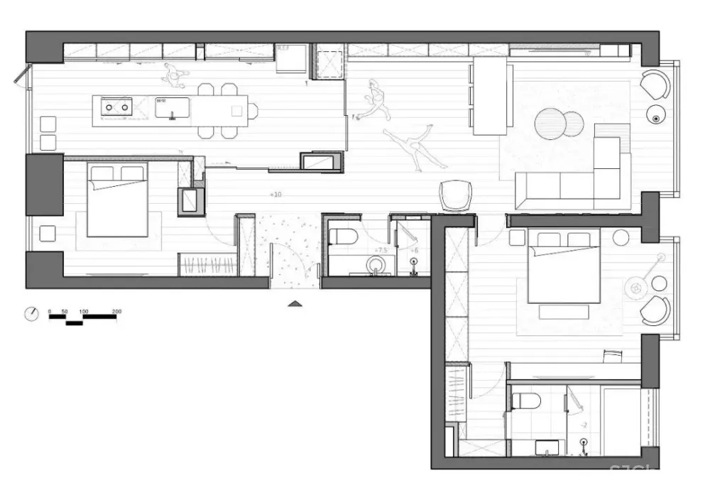 平面方案合集-家装公寓二居室平面方案布局图合集(790张)JPG丨 220M