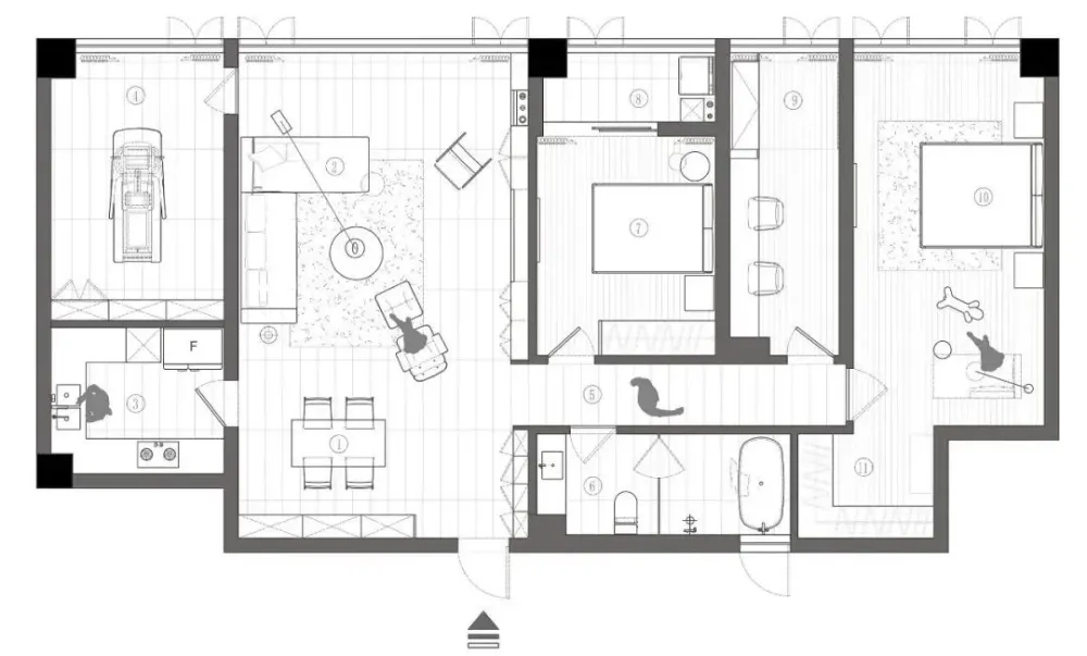 平面方案合集-家装公寓二居室平面方案布局图合集(790张)JPG丨 220M