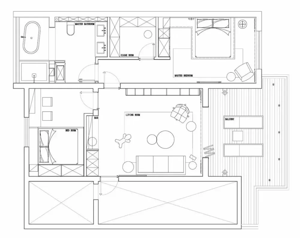 平面方案合集-家装公寓二居室平面方案布局图合集(790张)JPG丨 220M