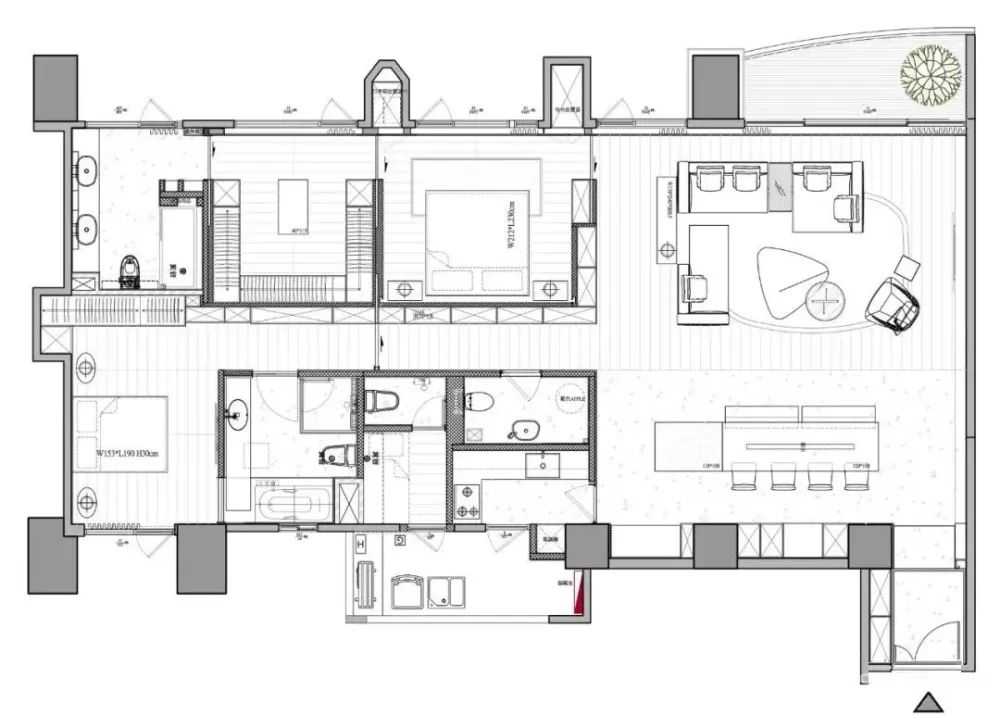 平面方案合集-家装公寓二居室平面方案布局图合集(790张)JPG丨 220M