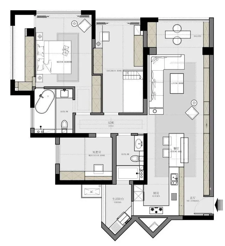 平面方案合集-家装公寓二居室平面方案布局图合集(790张)JPG丨 220M