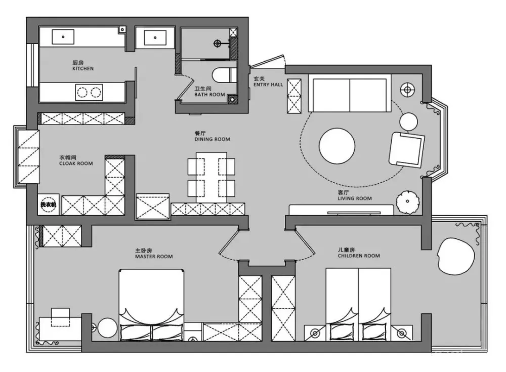 平面方案合集-家装公寓二居室平面方案布局图合集(790张)JPG丨 220M