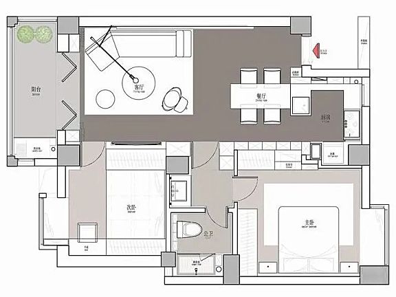 平面方案合集-家装公寓二居室平面方案布局图合集(790张)JPG丨 220M