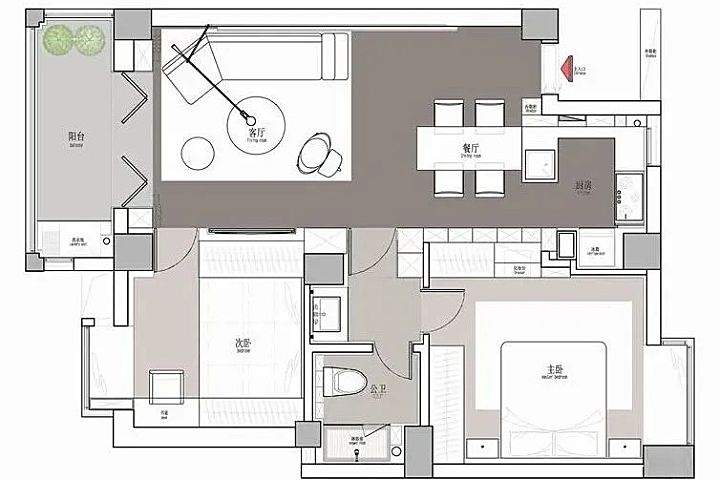 平面方案合集-家装公寓二居室平面方案布局图合集(790张)JPG丨 220M