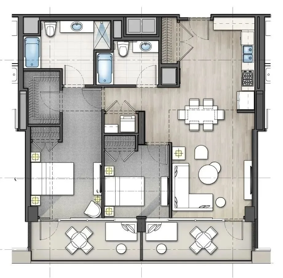 平面方案合集-家装公寓二居室平面方案布局图合集(790张)JPG丨 220M