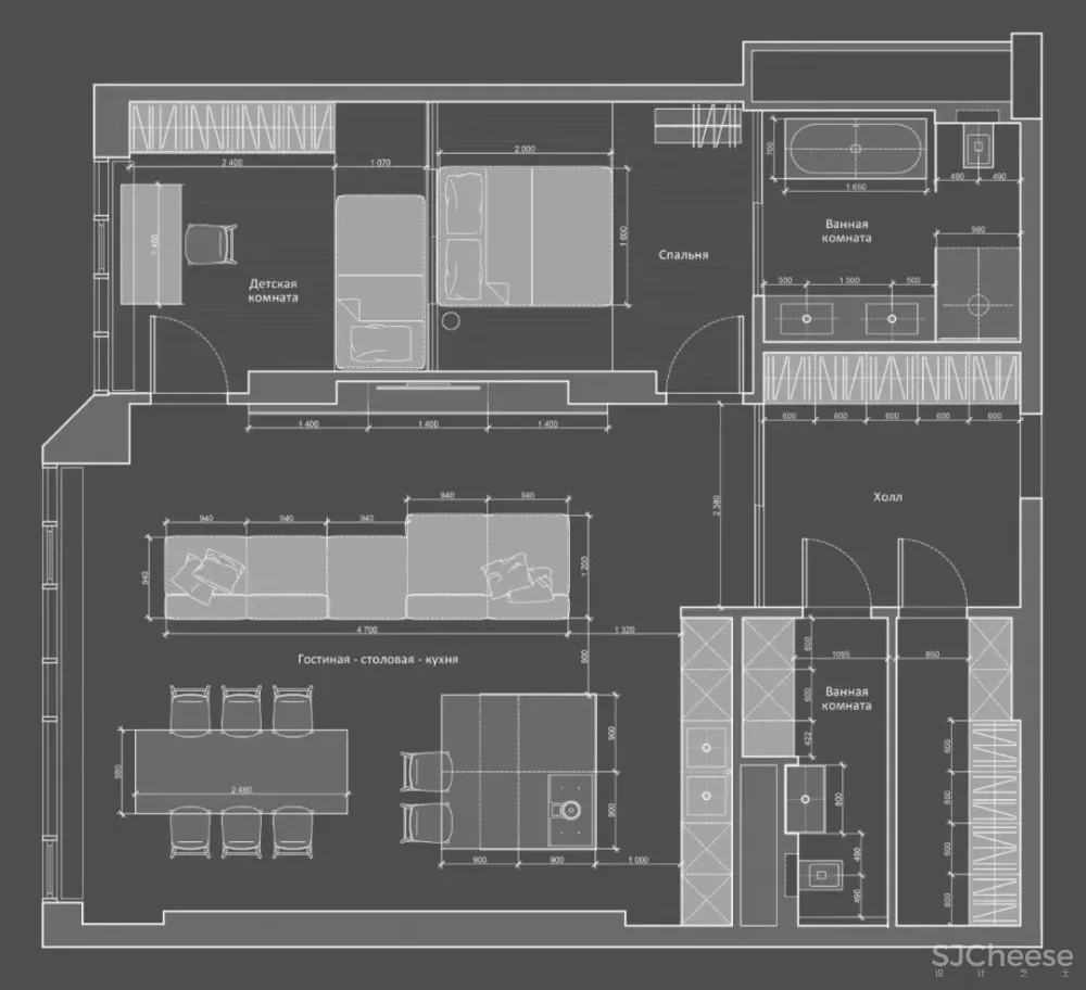 平面方案合集-家装公寓二居室平面方案布局图合集(790张)JPG丨 220M