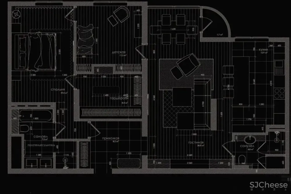 平面方案合集-家装公寓二居室平面方案布局图合集(790张)JPG丨 220M