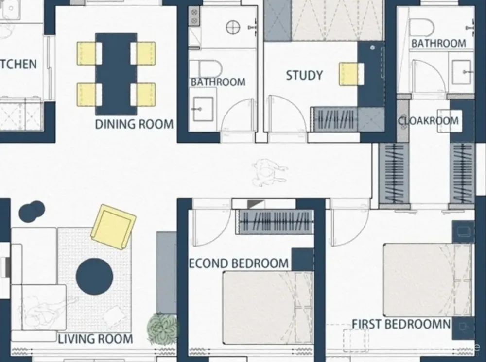 家装公寓三居室平面布局规划方案图合集丨670张JPG丨187M