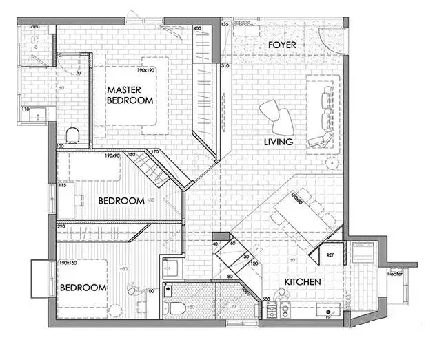 家装公寓三居室平面布局规划方案图合集丨670张JPG丨187M