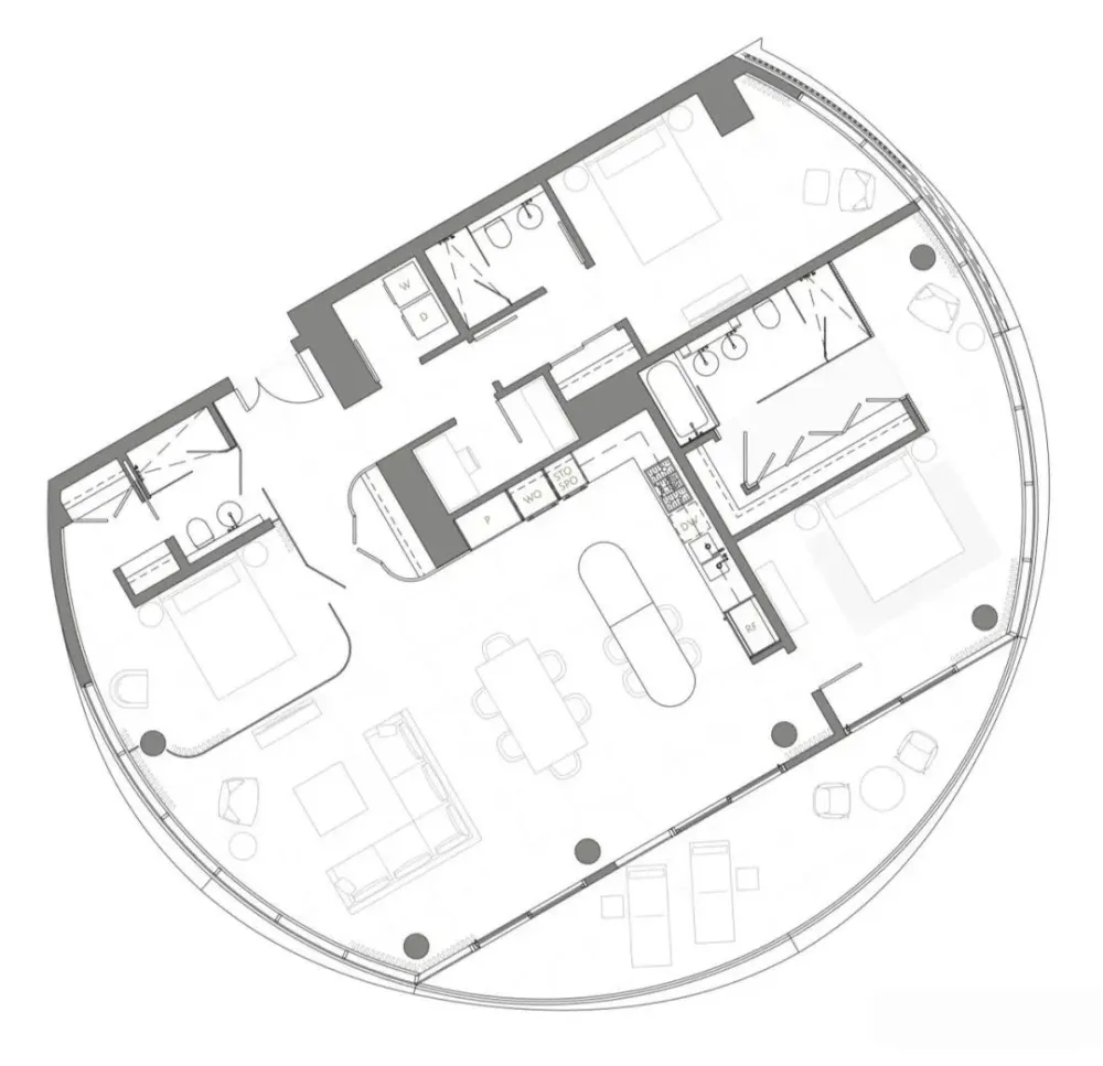 家装公寓三居室平面布局规划方案图合集丨670张JPG丨187M