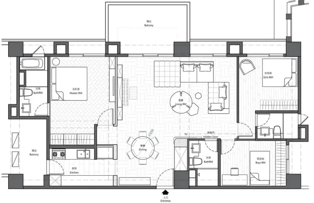 家装公寓三居室平面布局规划方案图合集丨670张JPG丨187M
