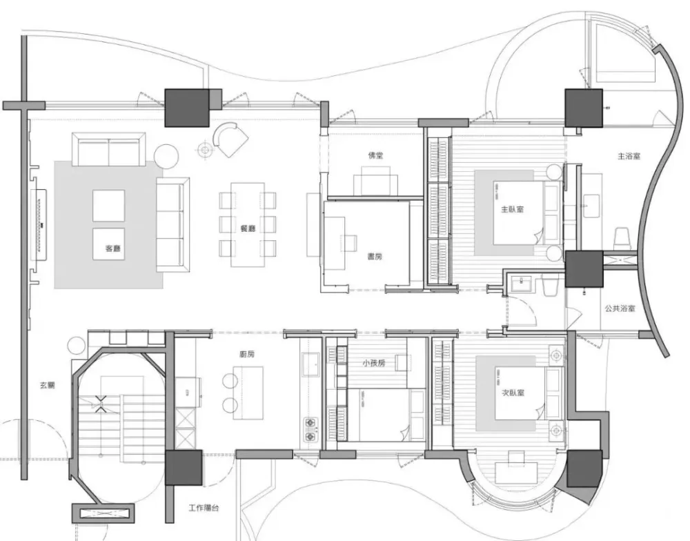 家装公寓三居室平面布局规划方案图合集丨670张JPG丨187M