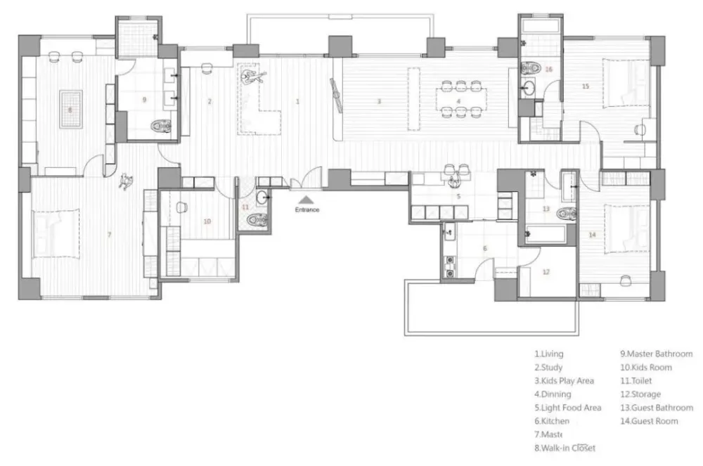 家装公寓三居室平面布局规划方案图合集丨670张JPG丨187M