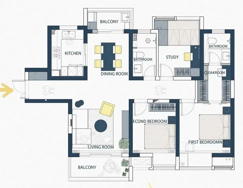 家装公寓三居室平面布局规划方案图合集丨670张JPG丨187M