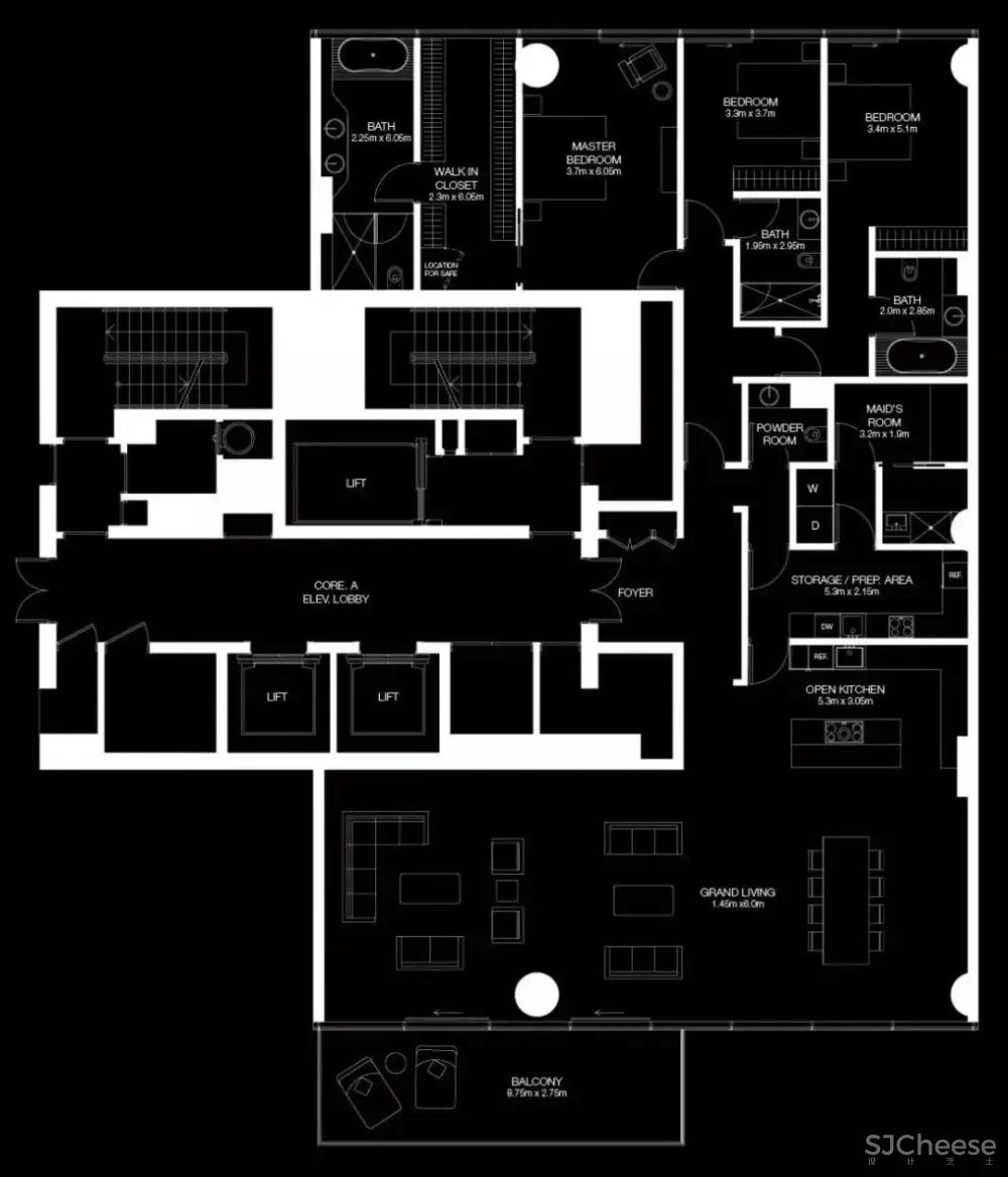 家装公寓三居室平面布局规划方案图合集丨670张JPG丨187M