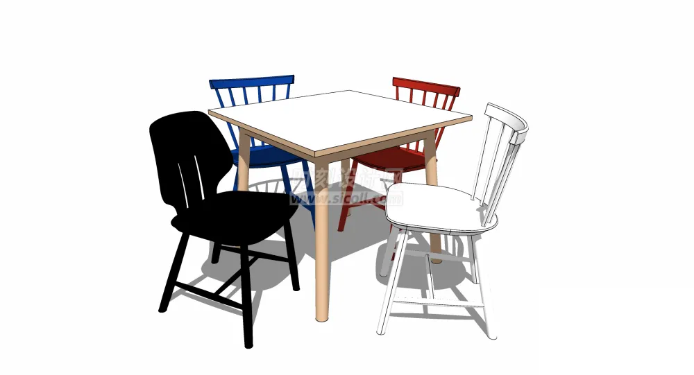 SU常用家具模型-咖啡厅桌椅沙发吧桌凳子茶几草图大师模型丨SKP格式 100个丨661M