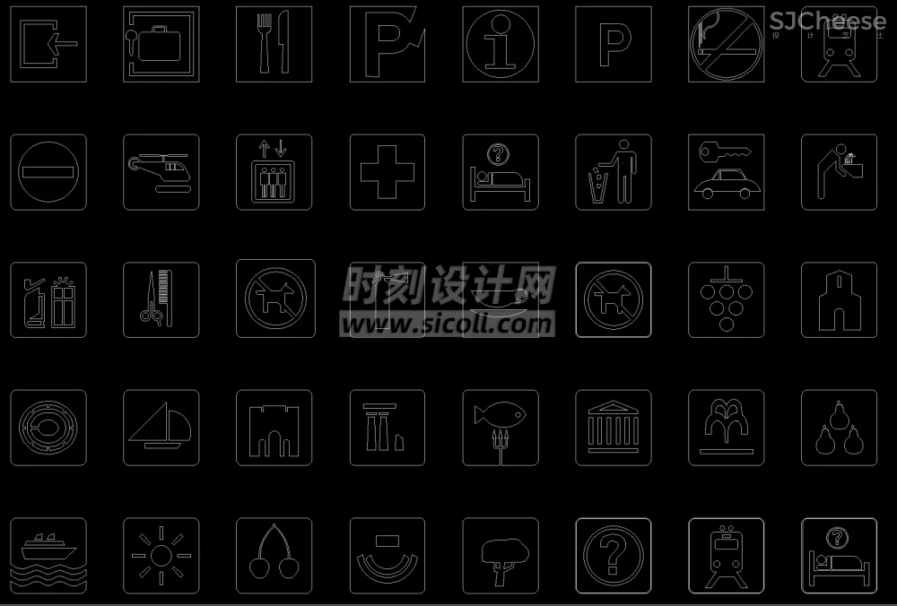 电气插座、灯具、开关、天花、符号、机电标识平立面图例图标CAD合集丨18.9M