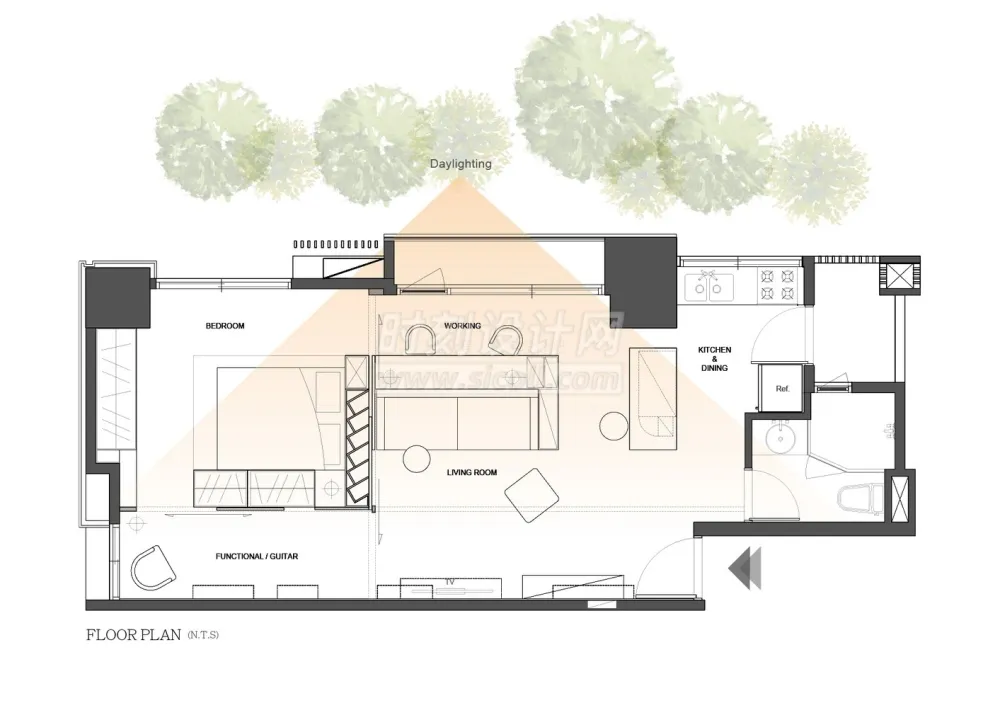 家装公寓一居室平面图合集-500张小户型平面图合集，请查收！