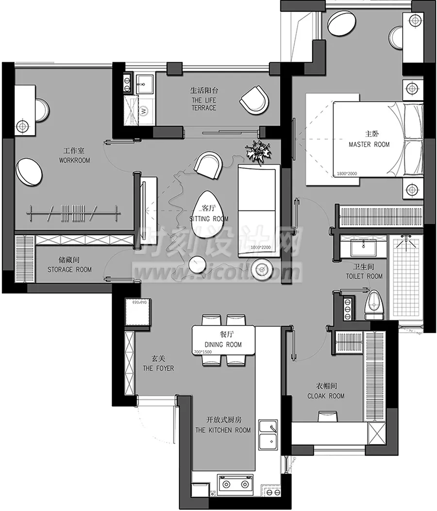 家装公寓一居室平面图合集-500张小户型平面图合集，请查收！