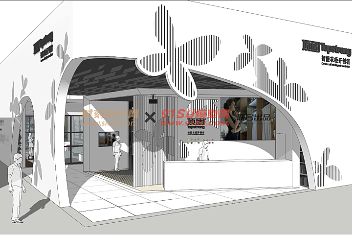 最新展台展厅展览专柜商业文化科技汽车空间SU模型丨18套SKP丨1.66G