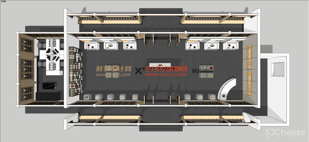 最新展台展厅展览专柜商业文化科技汽车空间SU模型丨18套SKP丨1.66G