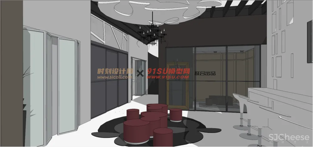 最新展台展厅展览专柜商业文化科技汽车空间SU模型丨18套SKP丨1.66G