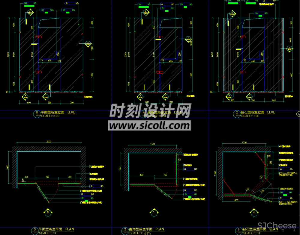 九大类CAD节点大样图合集丨施工图工艺节点天地墙石材铝板包柱子玻璃防火木门隔墙固定家具卫生间台上台下盆变形缝丨19.2M