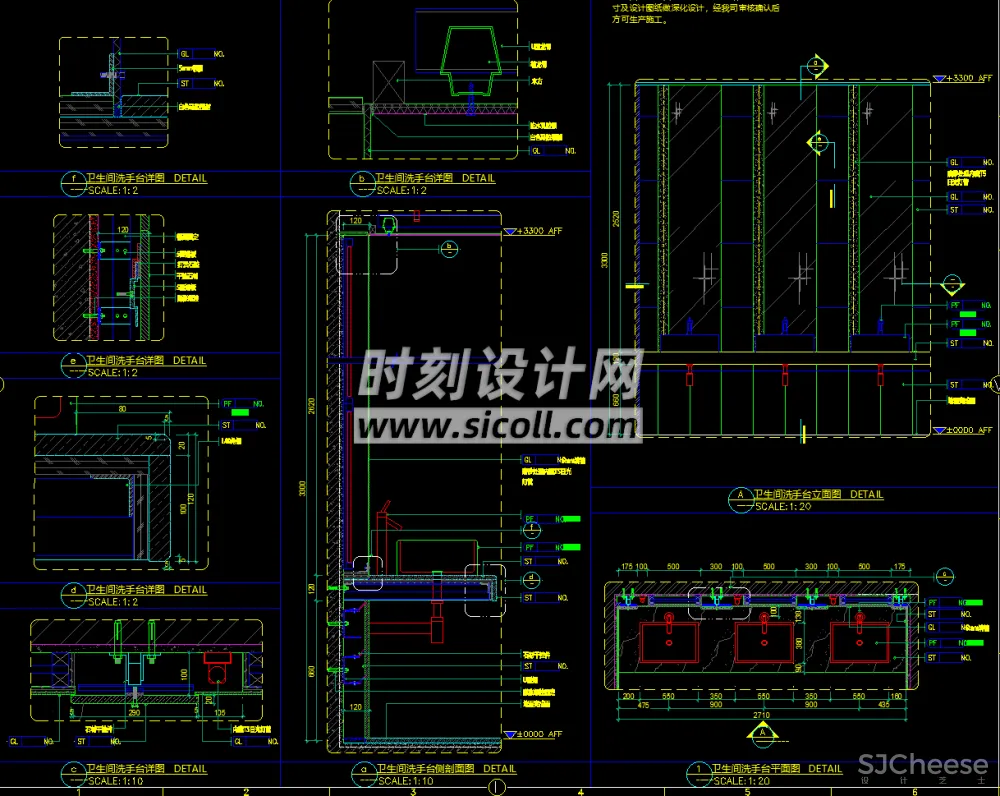 九大类CAD节点大样图合集丨施工图工艺节点天地墙石材铝板包柱子玻璃防火木门隔墙固定家具卫生间台上台下盆变形缝丨19.2M