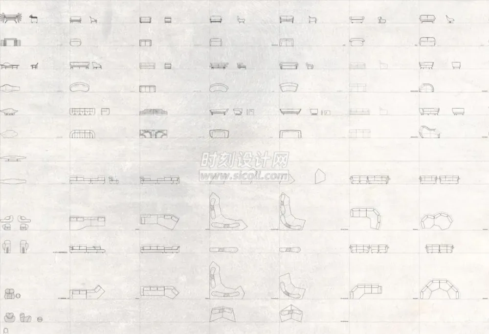 经典家具平立面CAD图库+俯视人物CAD图库丨文件大小：52MB丨文件格式：CAD+PSD