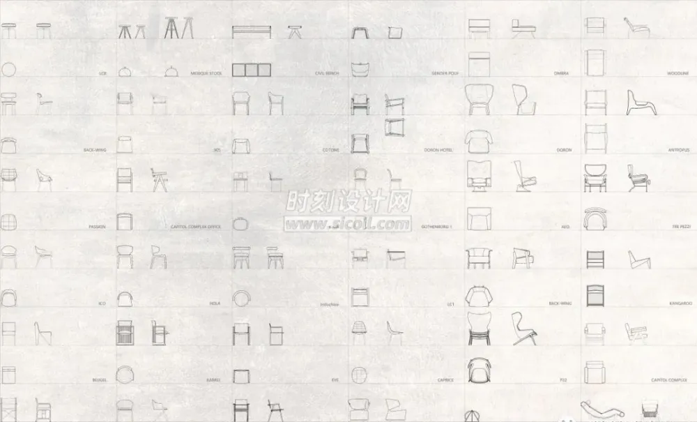 经典家具平立面CAD图库+俯视人物CAD图库丨文件大小：52MB丨文件格式：CAD+PSD