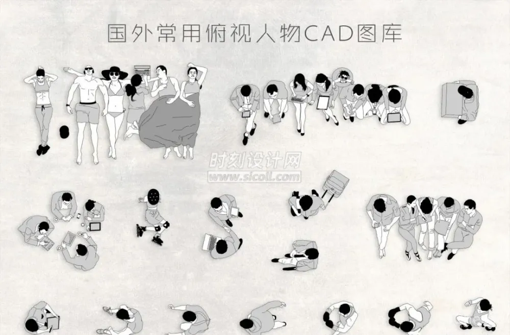 经典家具平立面CAD图库+俯视人物CAD图库丨文件大小：52MB丨文件格式：CAD+PSD