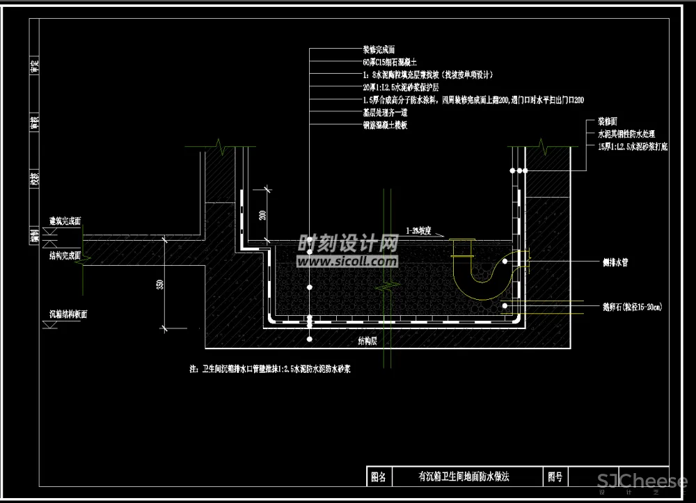 卫生间浴室CAD节点合集丨淋浴间浴缸浴室柜地漏回填玻璃门施工图收口工艺剖面丨26个丨DWG丨21.4M