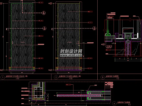 卫生间浴室CAD节点合集丨淋浴间浴缸浴室柜地漏回填玻璃门施工图收口工艺剖面丨26个丨DWG丨21.4M