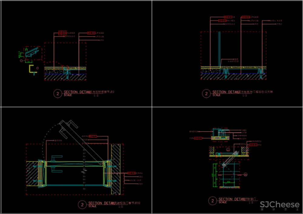 130个CAD详细节点CAD施工图,设计师必备节点大样图库