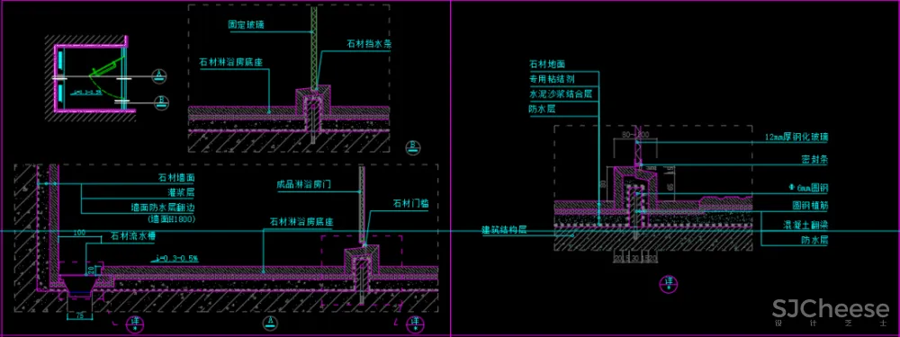 130个CAD详细节点CAD施工图,设计师必备节点大样图库