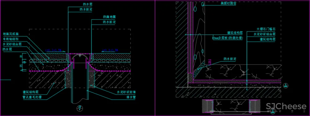 130个CAD详细节点CAD施工图,设计师必备节点大样图库