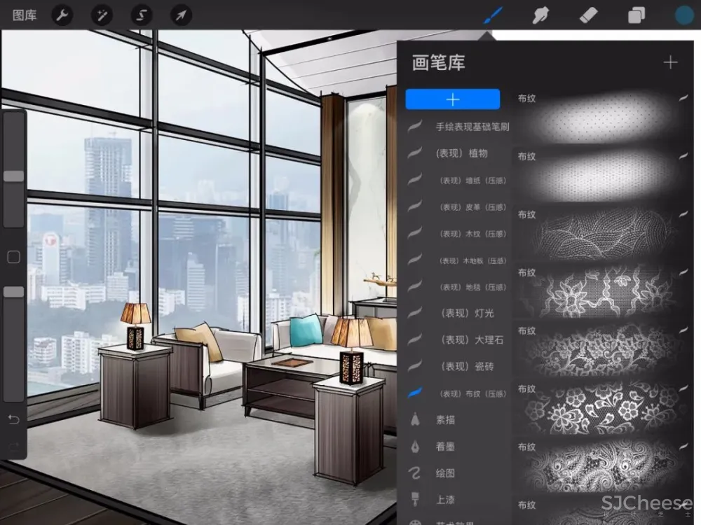 手绘专用Procreate笔刷你还没有吗?室内设计师方案手绘专用Procreate笔刷他来了!30大类1000款笔刷下载