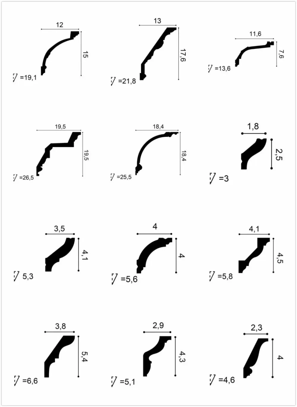 石膏线护墙板踢脚线天花线条CAD合集+参考高清图片大全专辑