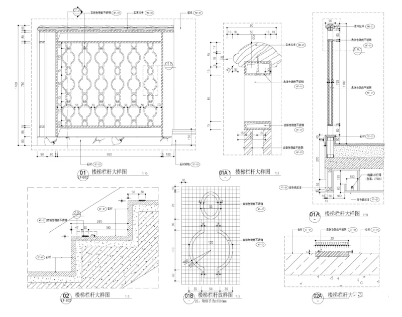 深化CAD节点大样剖立面图合集丨天地墙面石材柱子门窗隔断定制家具暗藏消防箱楼梯铝板大样图丨DWG格式丨1.36G